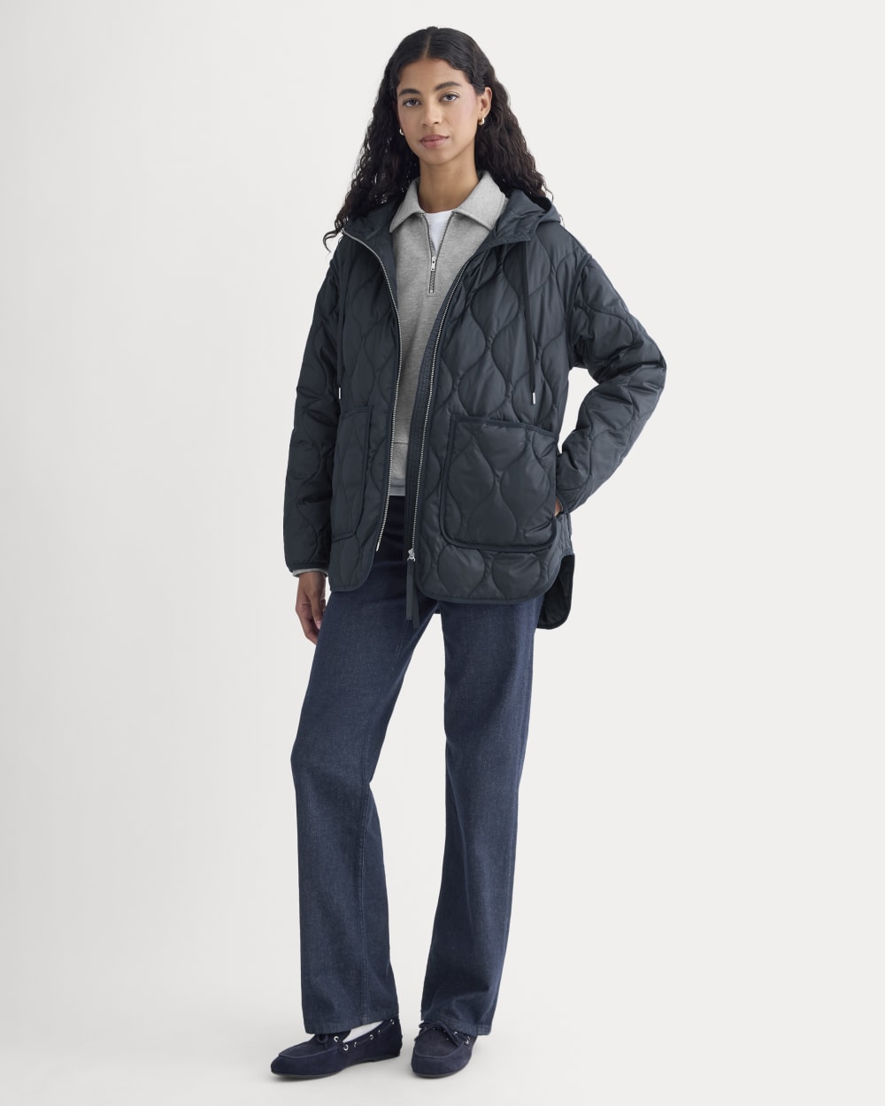 ReNew Quilted Hooded Liner | Navy