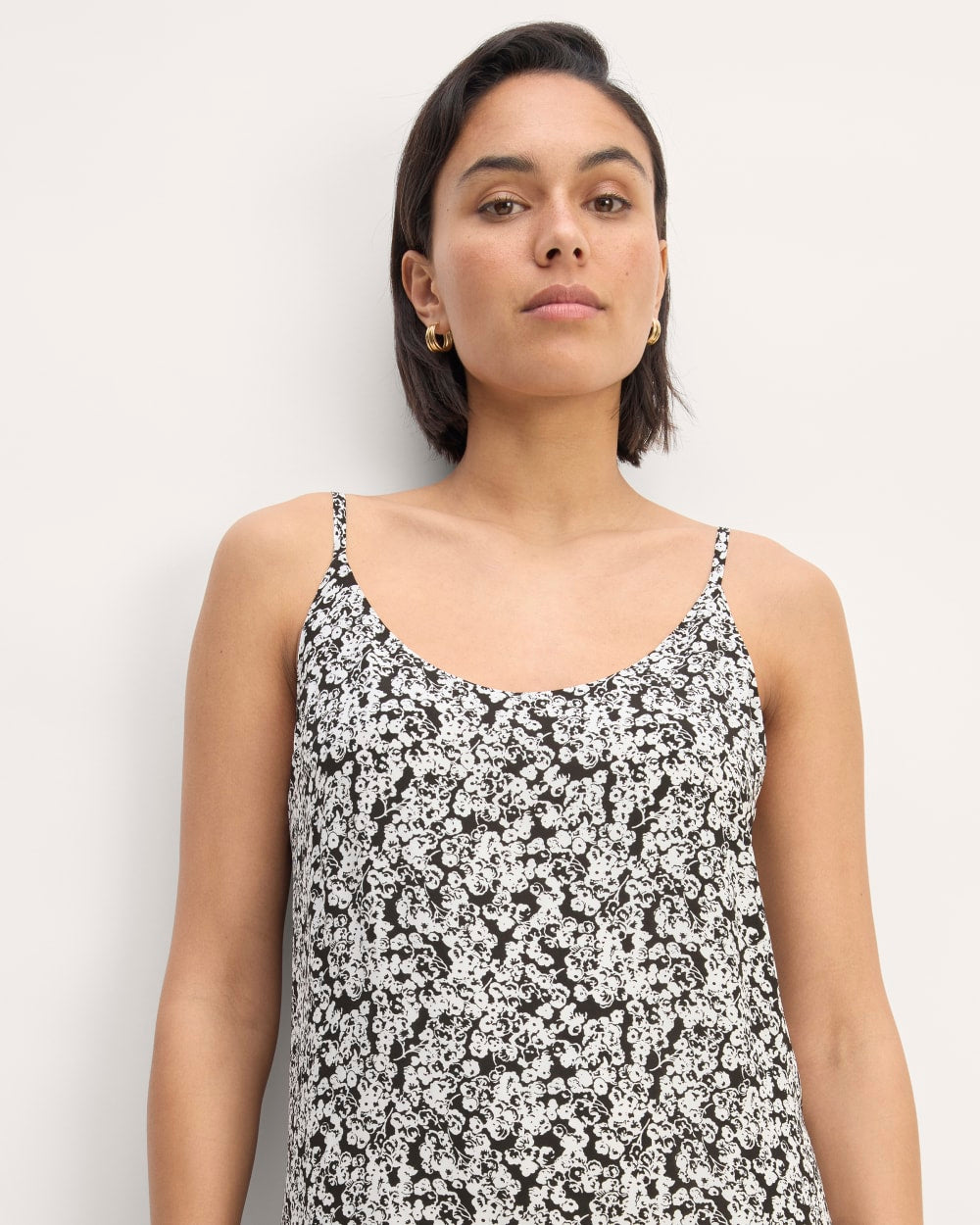 The Summer Slip Dress | Black / Bone Mini Floral