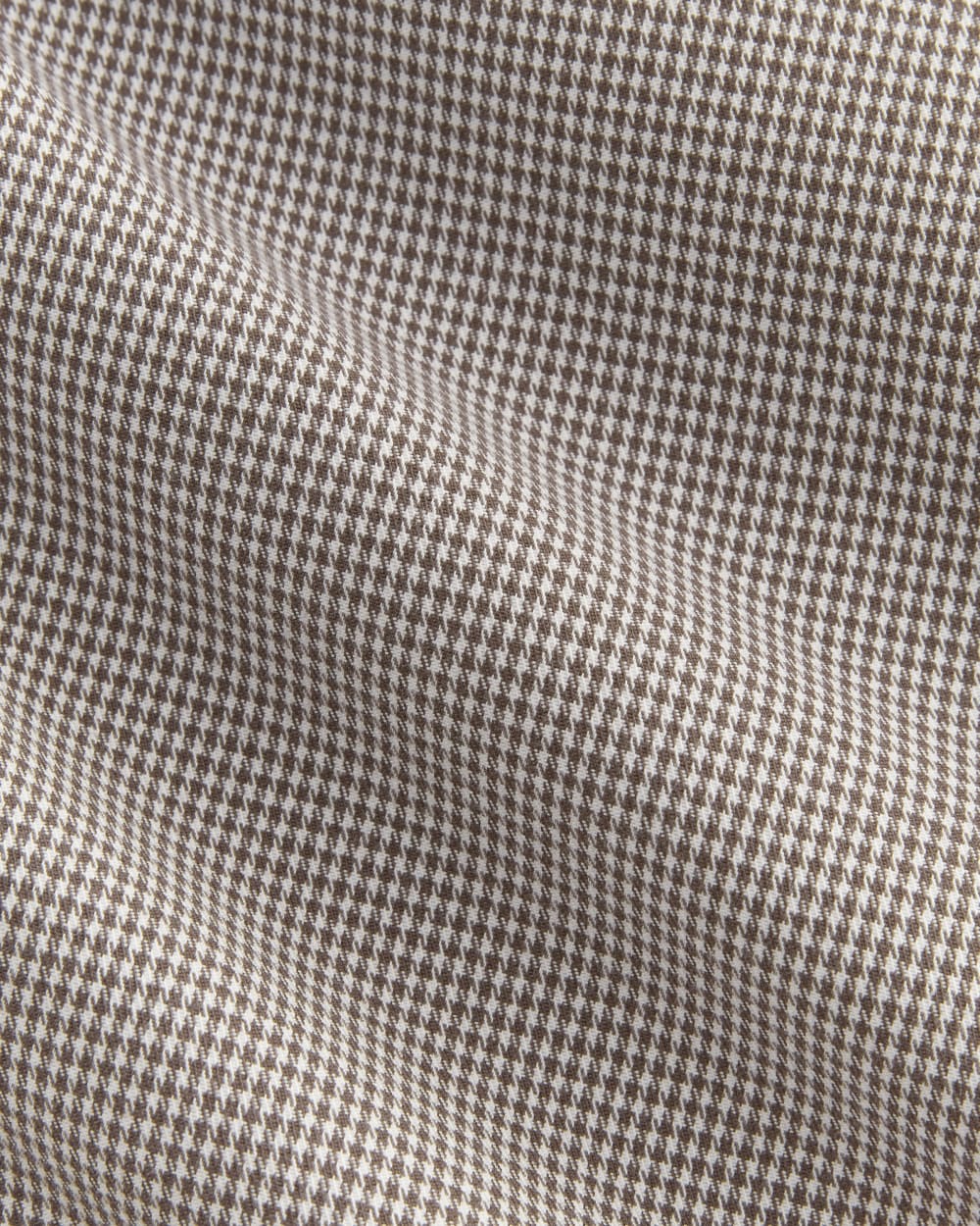 The Draper Pleated Pant in Buttersmooth | Deep Taupe Mini Gingham  | 30 Inseam