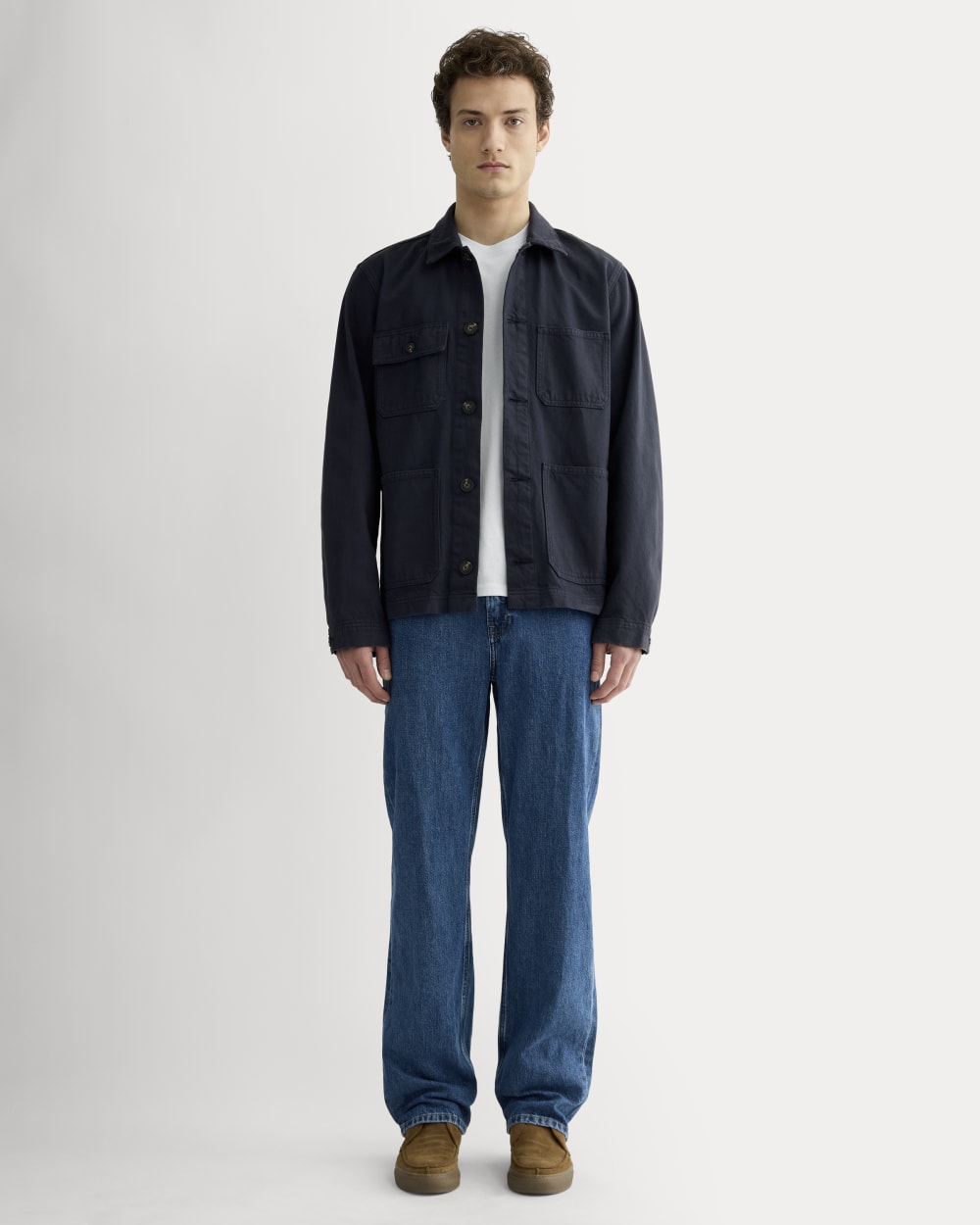 The Denim Utility Jacket | Garment-Dyed Navy