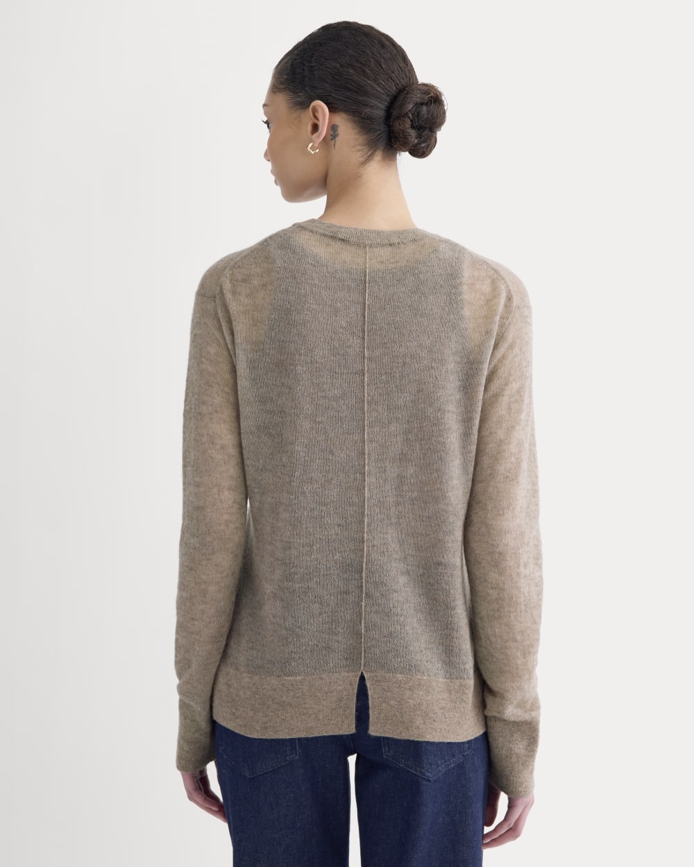 The Air Alpaca™ Relaxed Crew Top | Heathered Chocolate Chip