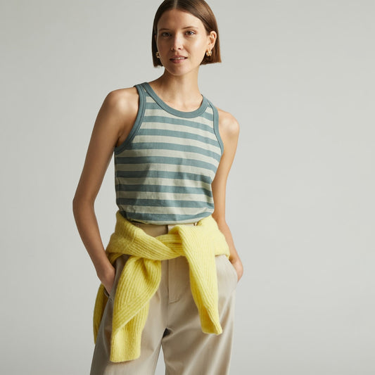 The Tank in Essential Cotton | Green Balsam / Seagrass