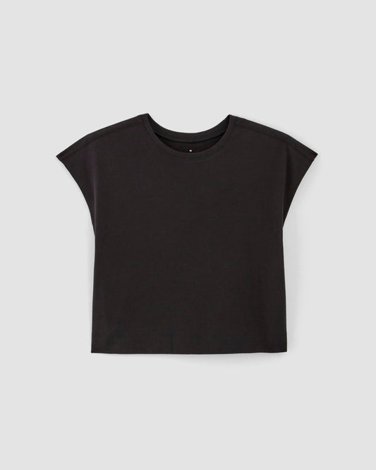 The Muscle Cropped Tee in Essential Cotton | Black