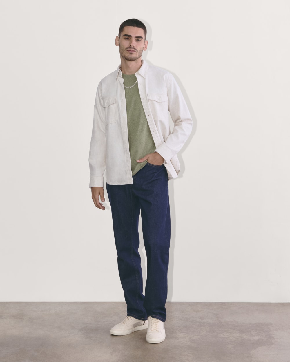 The Premium-Weight Crew | Uniform | Heather Sage Green