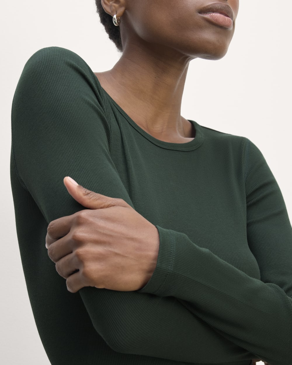 The Luxe Rib Long-Sleeve Crew | Scarab