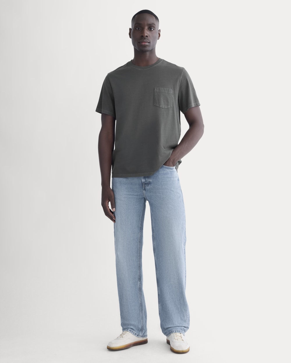 The Essential Organic Garment-Dyed Crew | Black