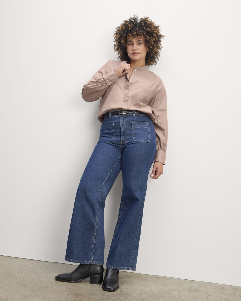 The Henley Shirt in Silky Cotton | Dusty Rose