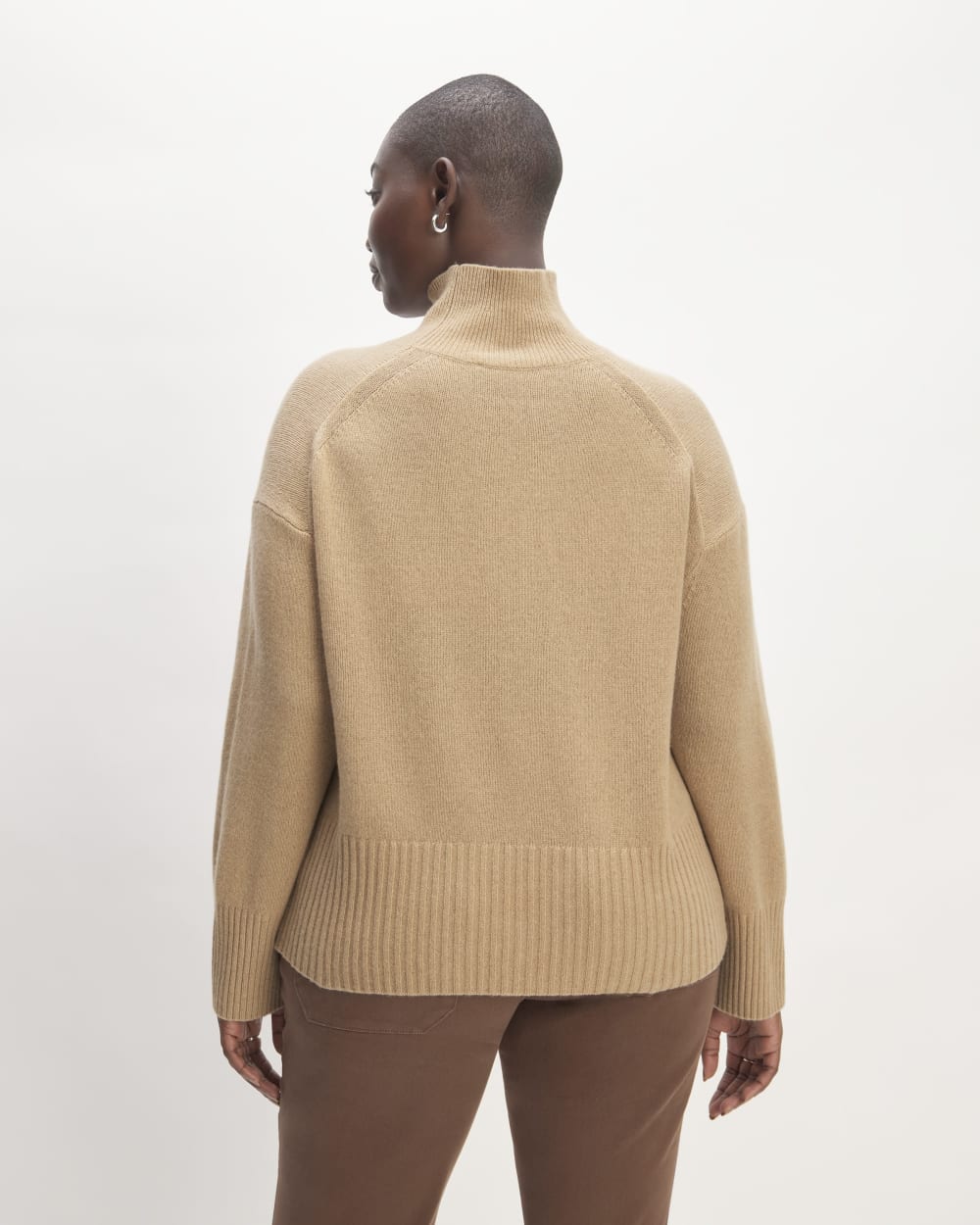 The Cashmere Oversized Turtleneck | Light Camel