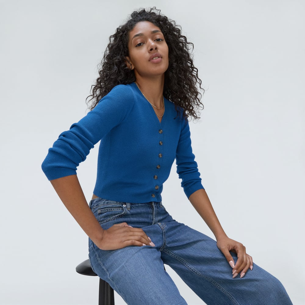 The Luxe Merino Cardigan | Lapis Blue