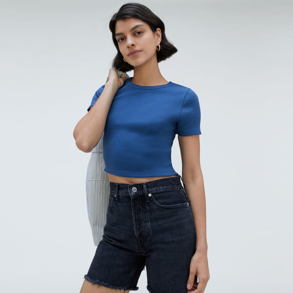 The ’90s Rib Tee | Deep Blue