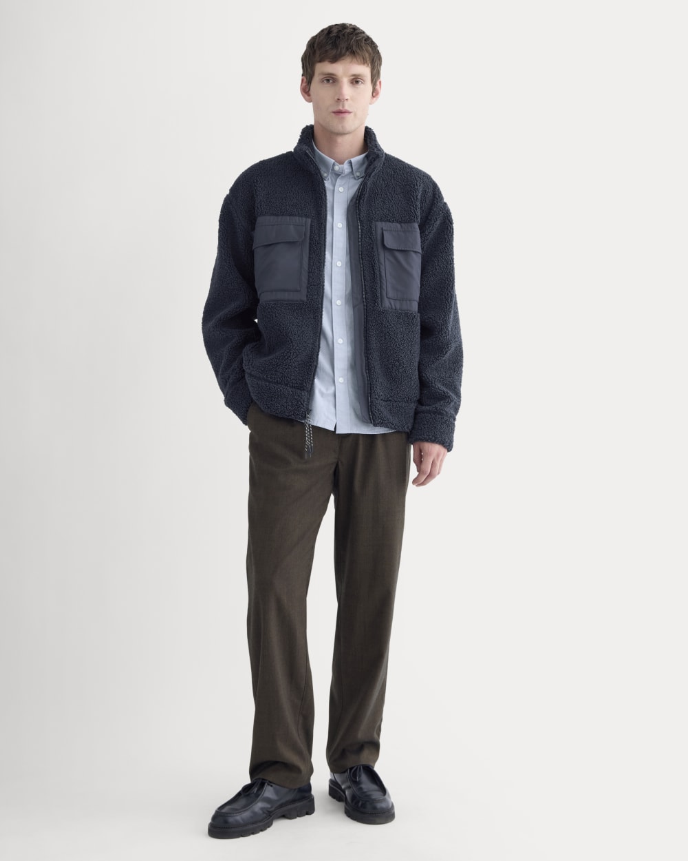 ReTrack Fleece Zip-Up | Deep Navy