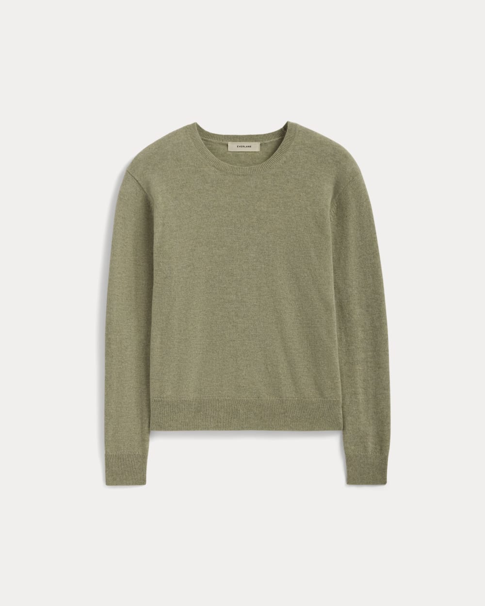 The Classic Crew in Cashmere | Light Heathered Moss