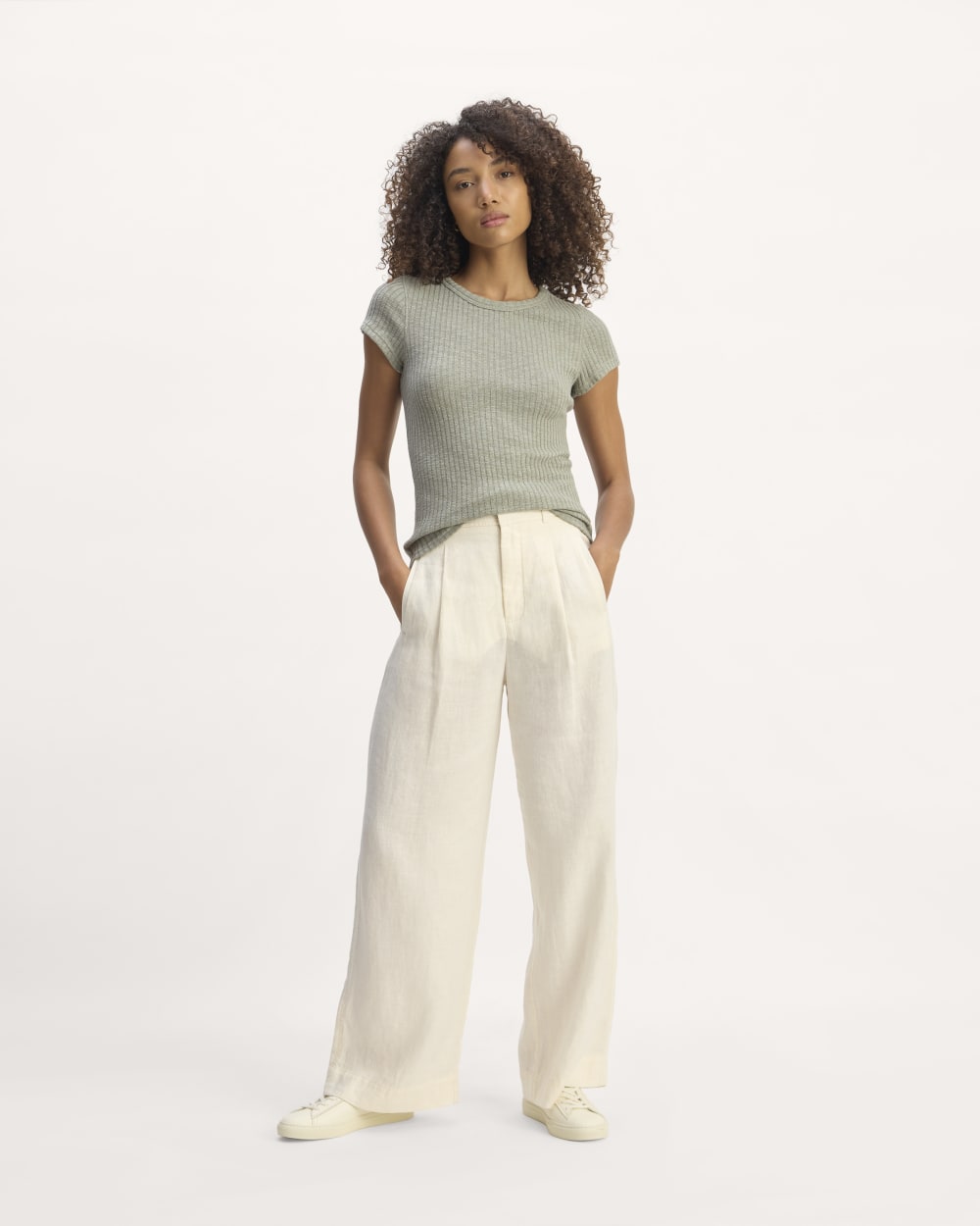 The Cozy Rib Tee | Sage Green