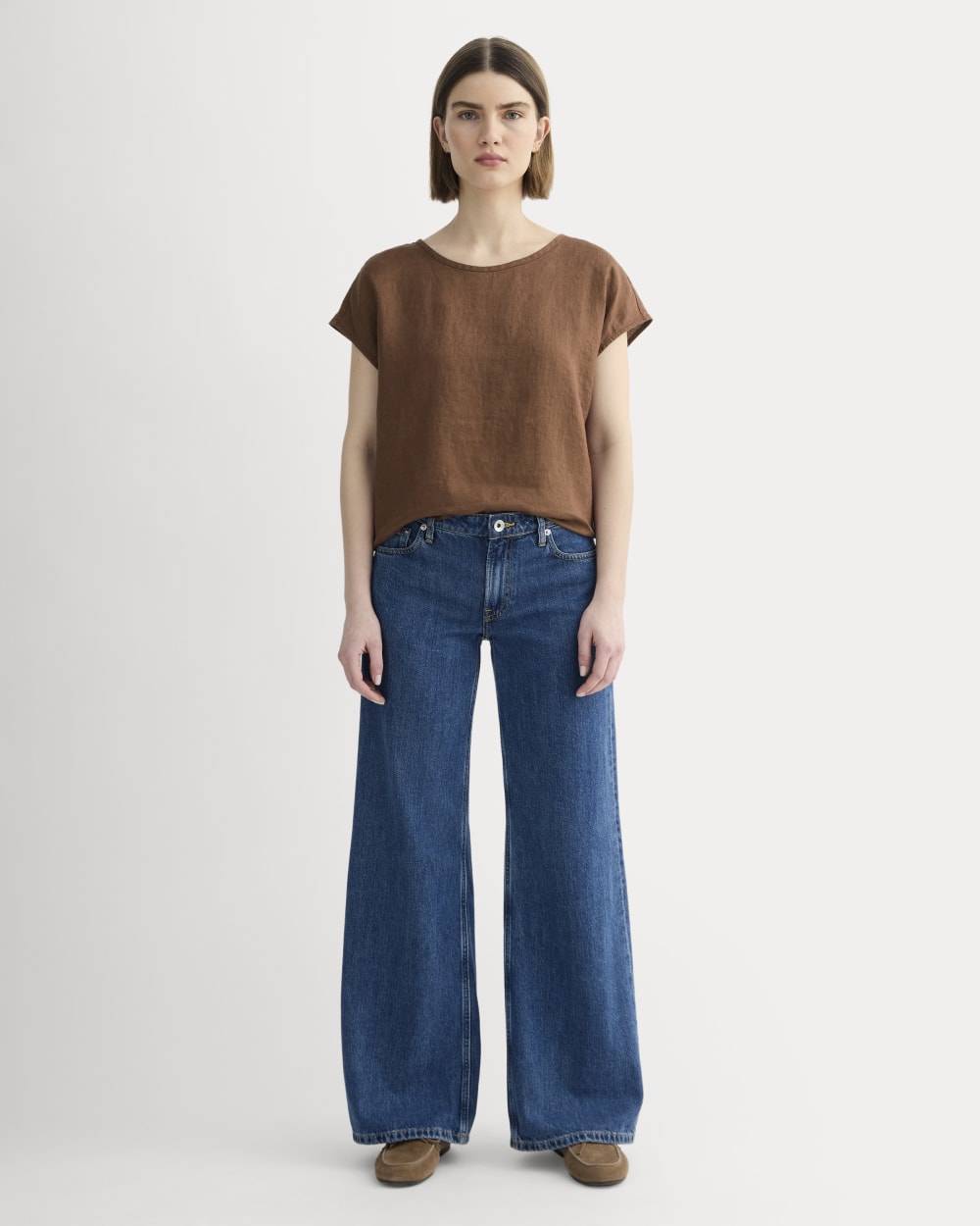 The Muscle Top in Linen | Cedarwood