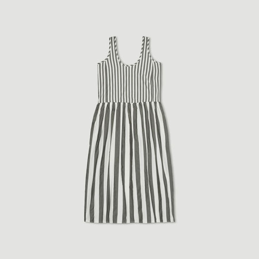 The Poplin Summer Dress | Bone / Black