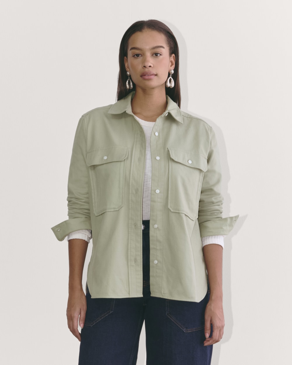 The Boyfriend Shirt in Flannel | Seagrass