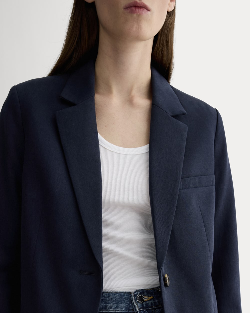 The Oversized Blazer in Buttersmooth | Navy