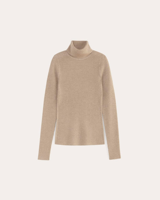 The Turtleneck in Lurex Merino | Gold