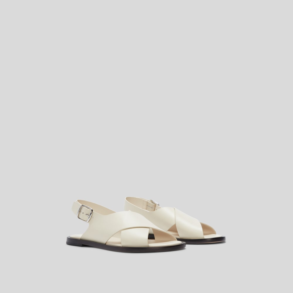 The City Crossover Sandal | Parchment