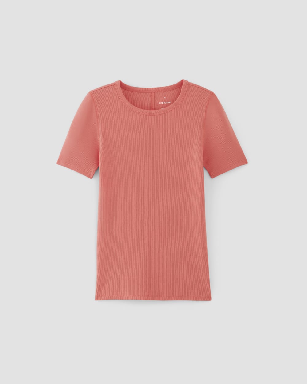 The Luxe Rib Crew | Coral