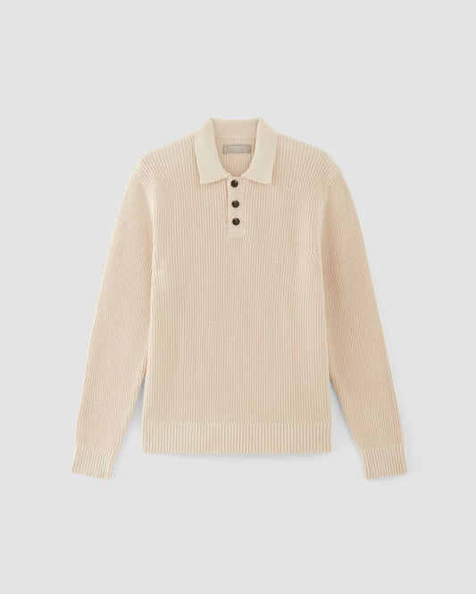 The Cotton Chunky Rib Polo | Canvas