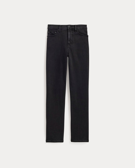 The High-Key Stovepipe Jean | Washed Black