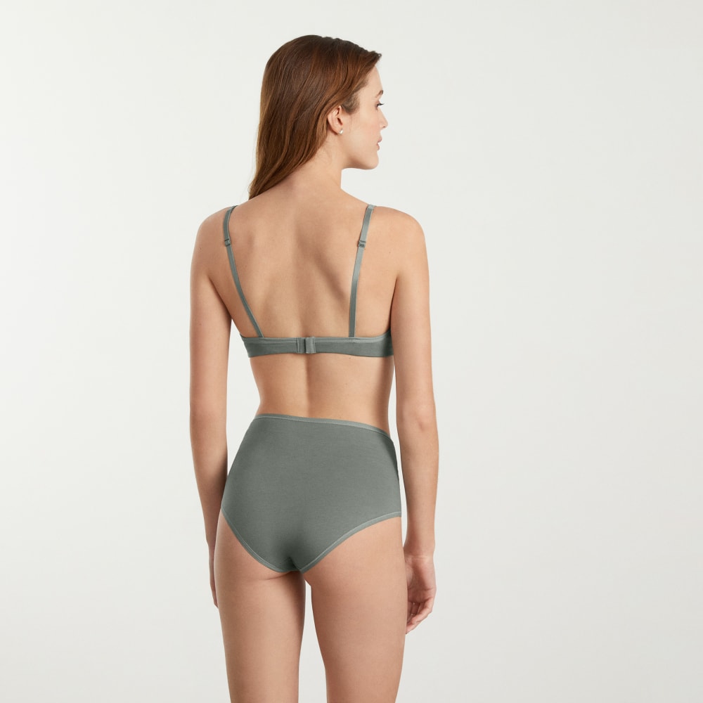 The Cotton High-Rise Hipster | Dark Sage