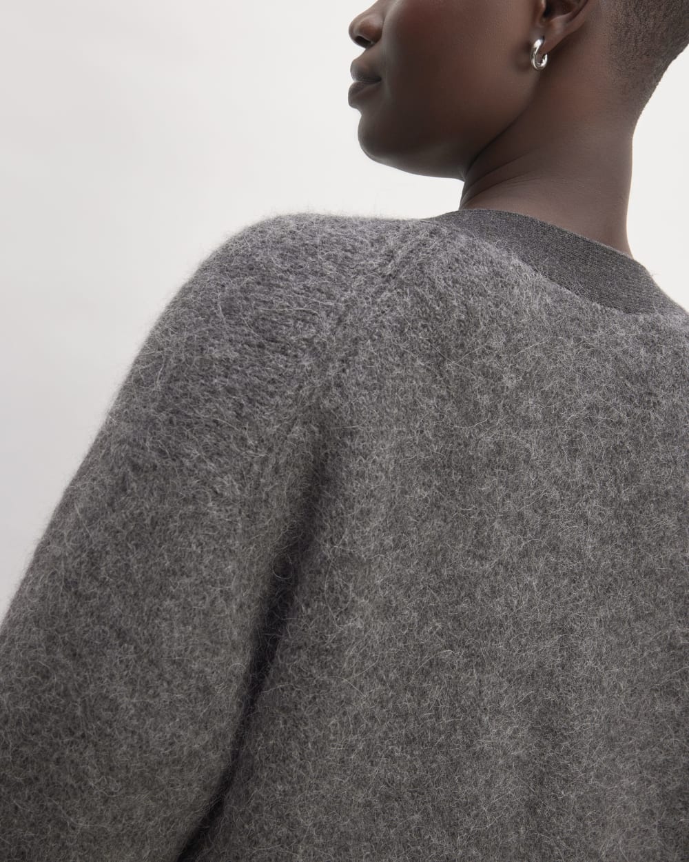 The SuperFuzz Alpaca Cardigan | Dark Charcoal