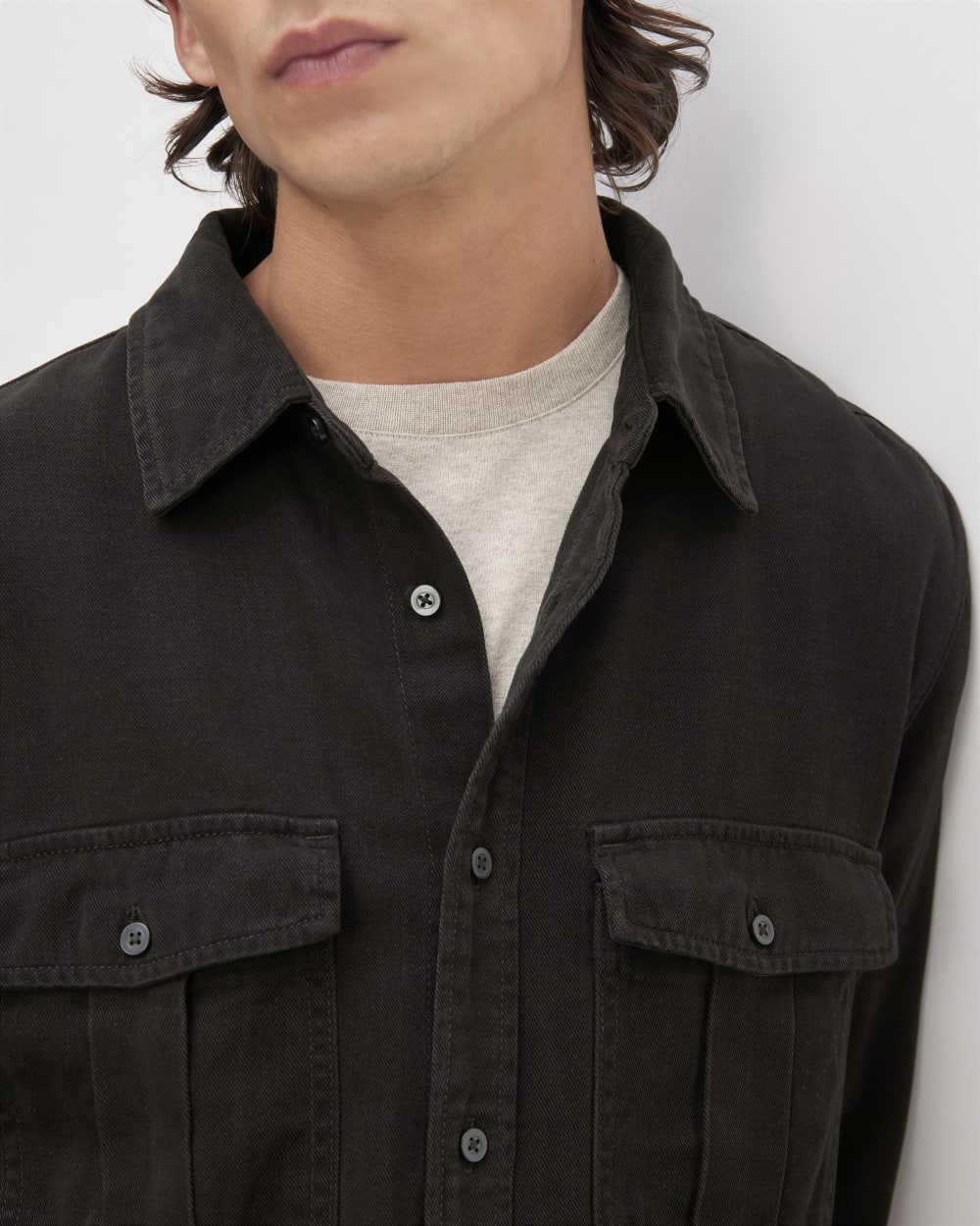 The Utility Shirt Jacket in Buttersoft | Black
