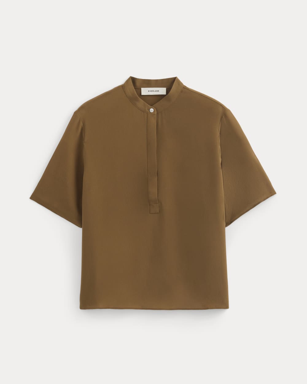The Popover Top in Washable Silk | Toffee