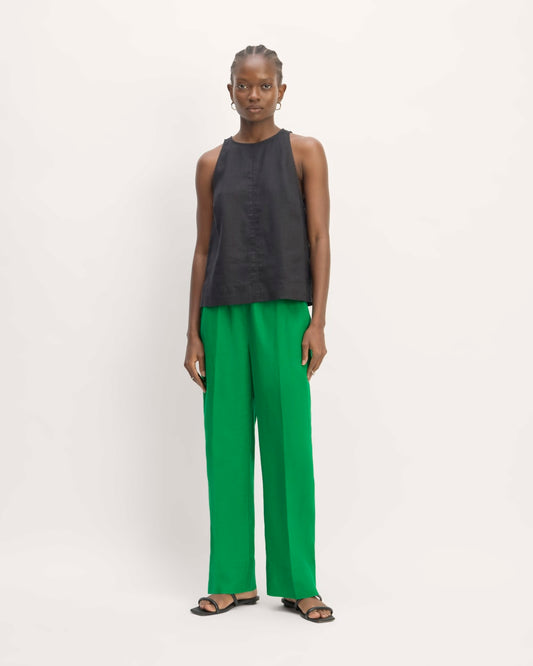 The Linen Easy Pant | Grass Green