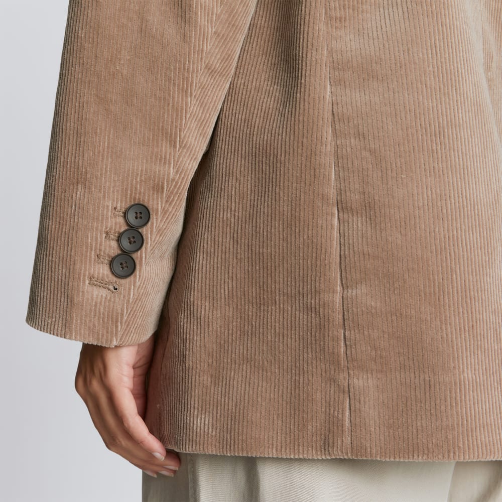 The Corduroy ’80s Blazer | Taupe Grey