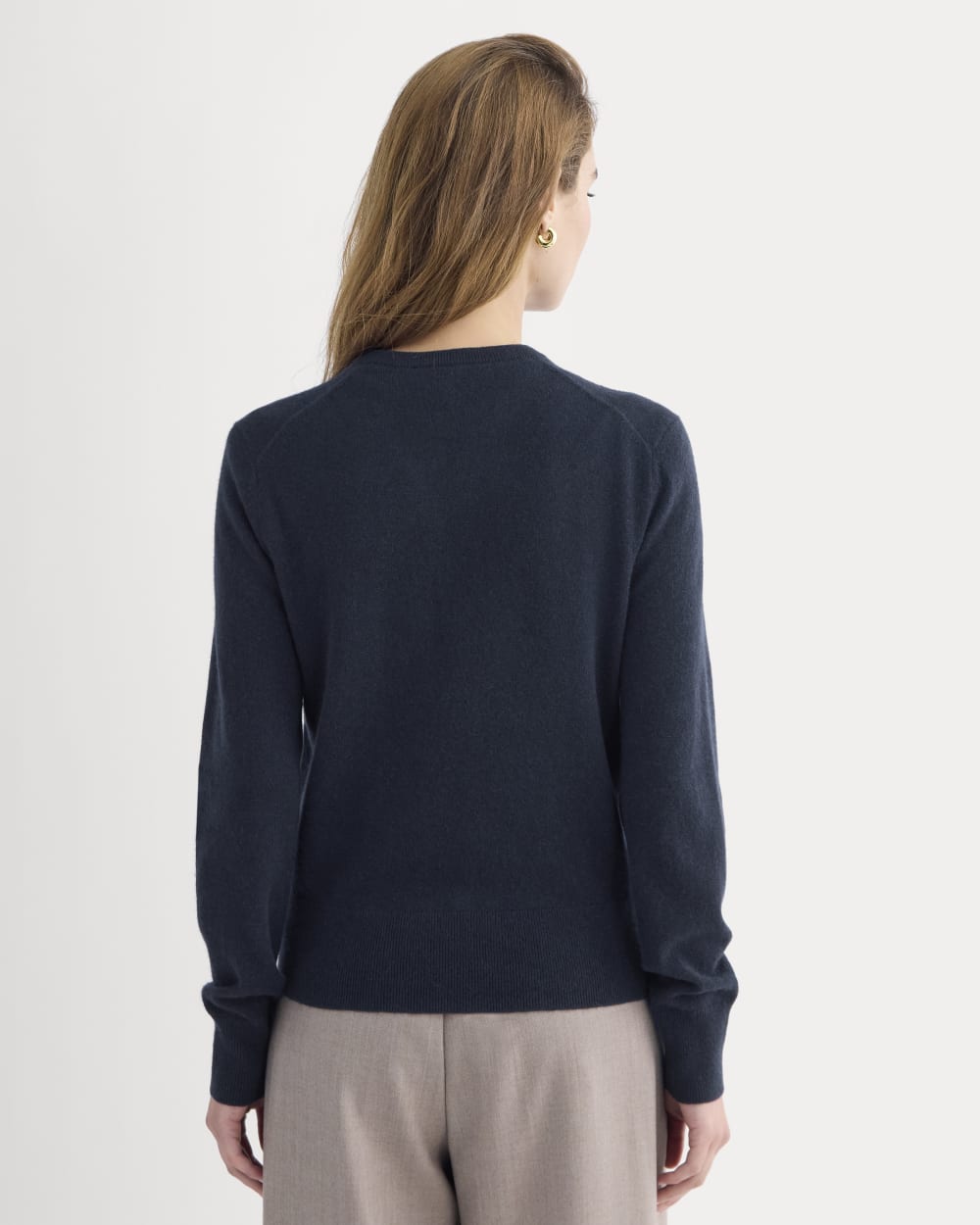Cashmere Slim Crew Sweater | Navy