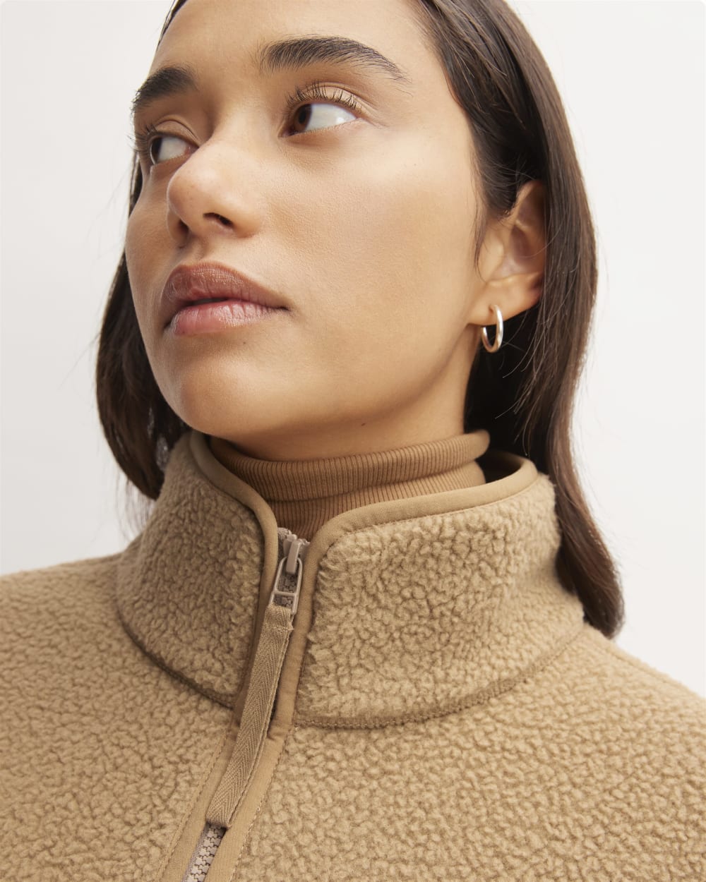 The ReNew Fleece Oversized Half-Zip | Tiger's Eye