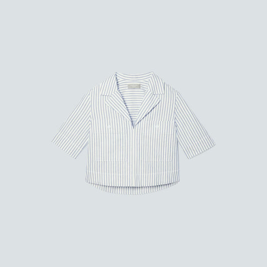 The Oxford Popover | Deep Blue / Canvas