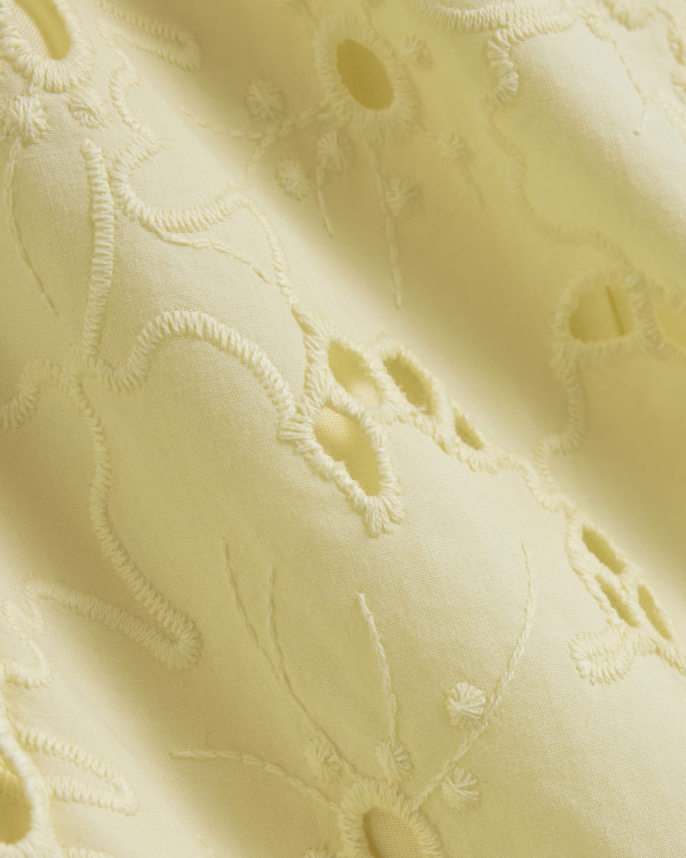 The Eyelet Midi Dress | Light Yellow