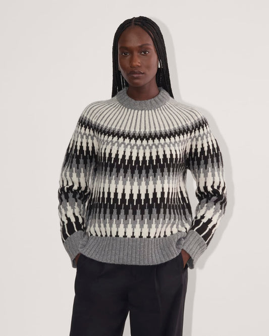 The Fair Isle Crew | Grey / Black Fair Isle