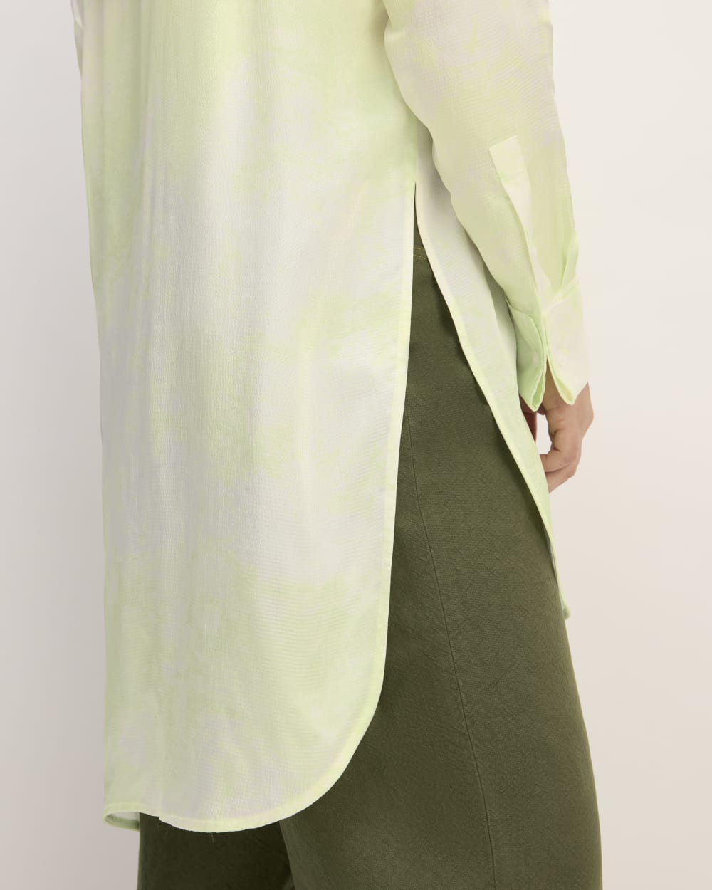 The Everlane x Marques' Almeida Satin Tie-Dye Shirt | Seafoam Tie-Dye