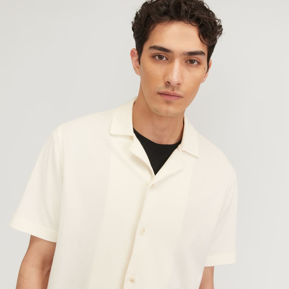 The Pique Short-Sleeve Shirt | Bone