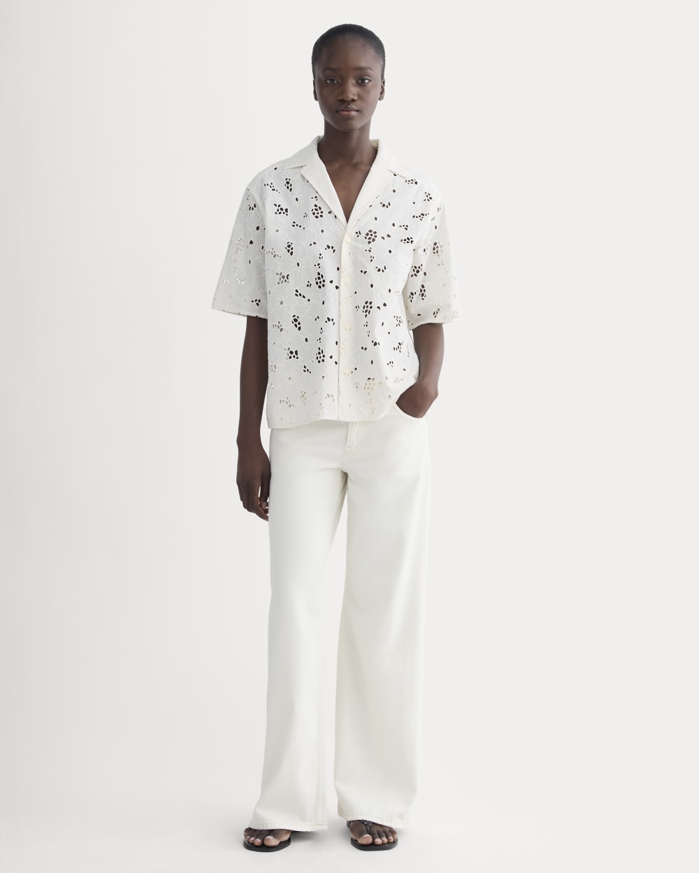 The Eyelet Camp Shirt | Bone