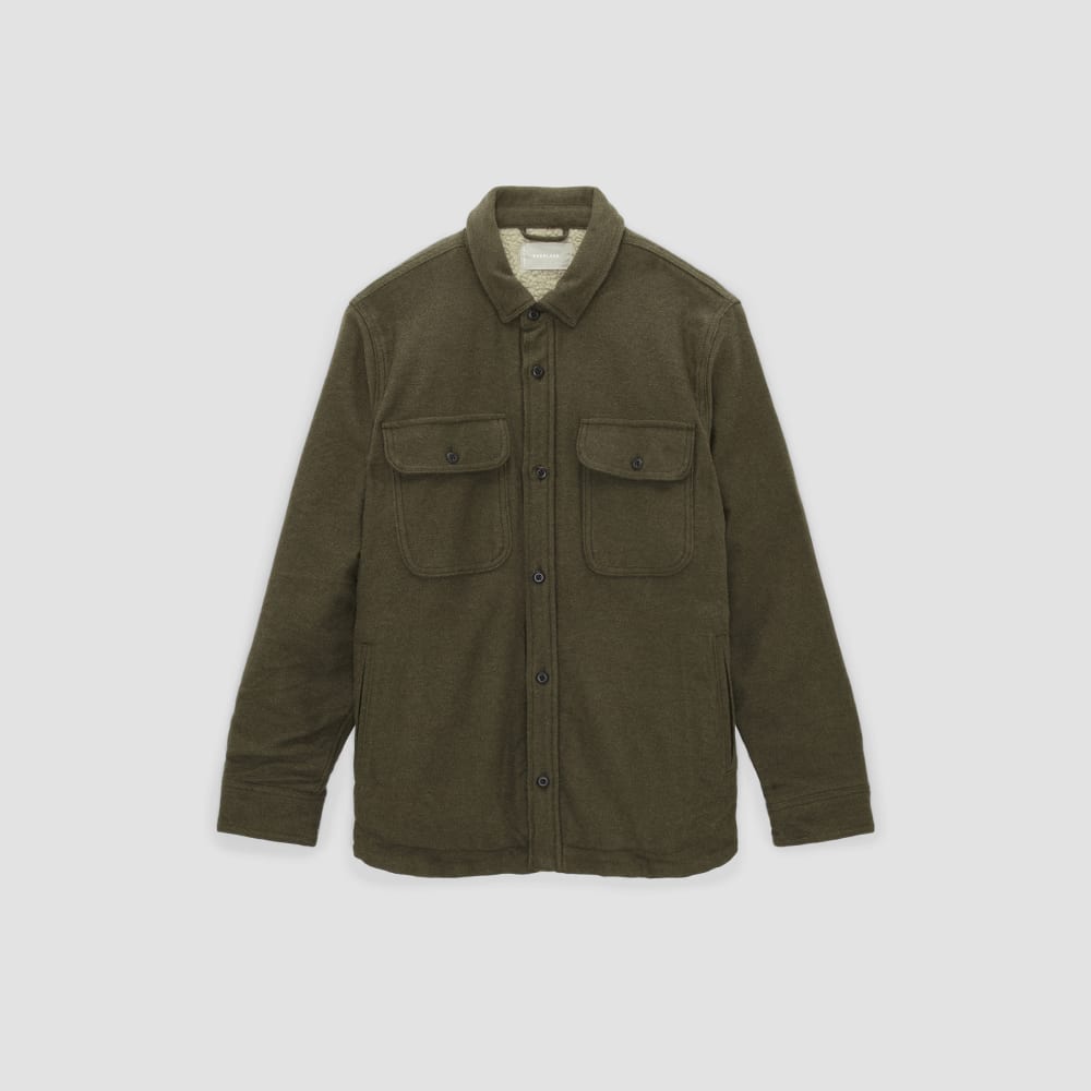 The ReNew Fleece-Lined Heavyweight Overshirt | Heathered Green