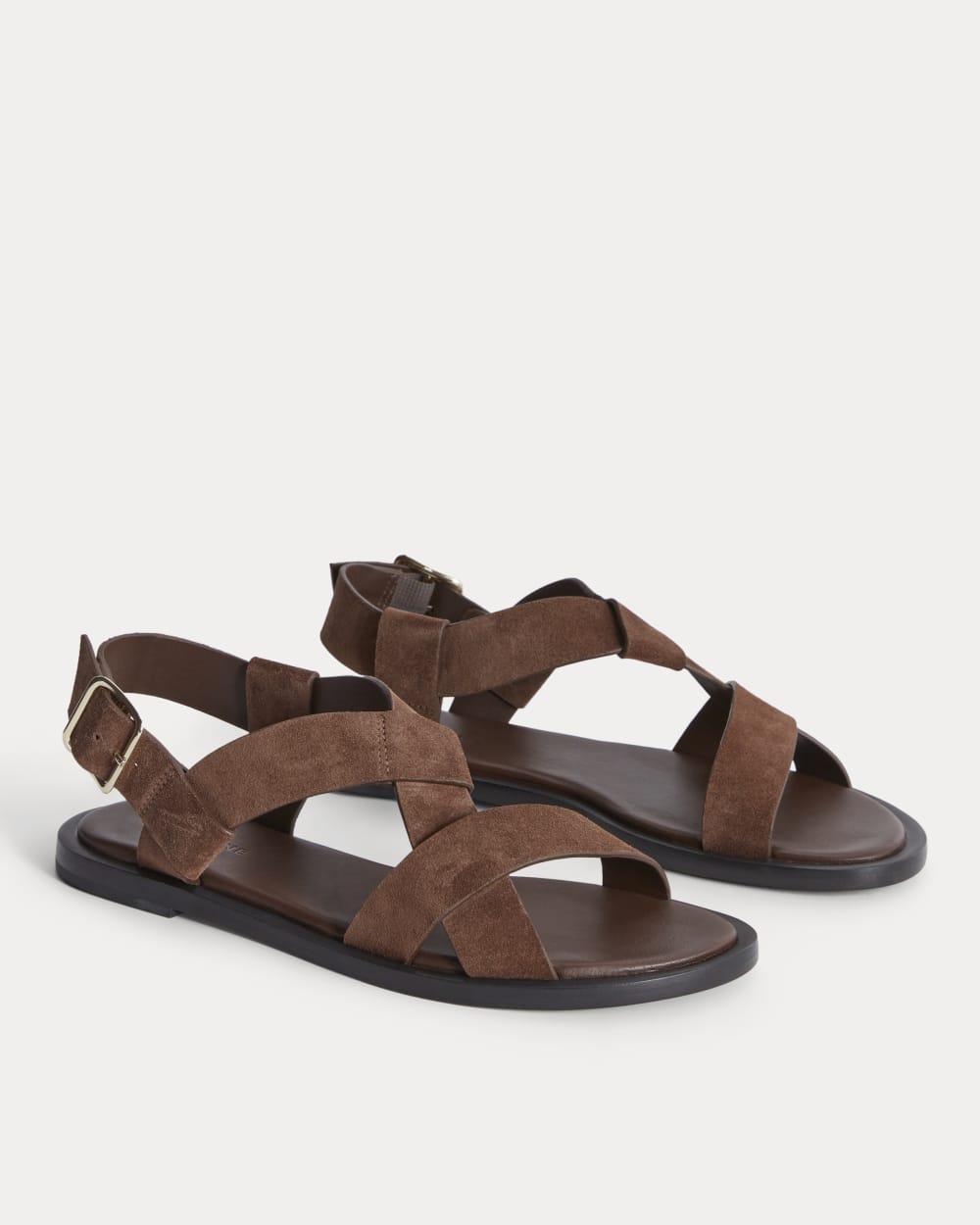 The City Strap Sandal | Burnt Umber Suede