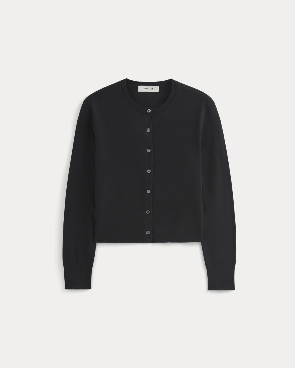 The Cropped Cardigan in Cotton Cashmere | Black