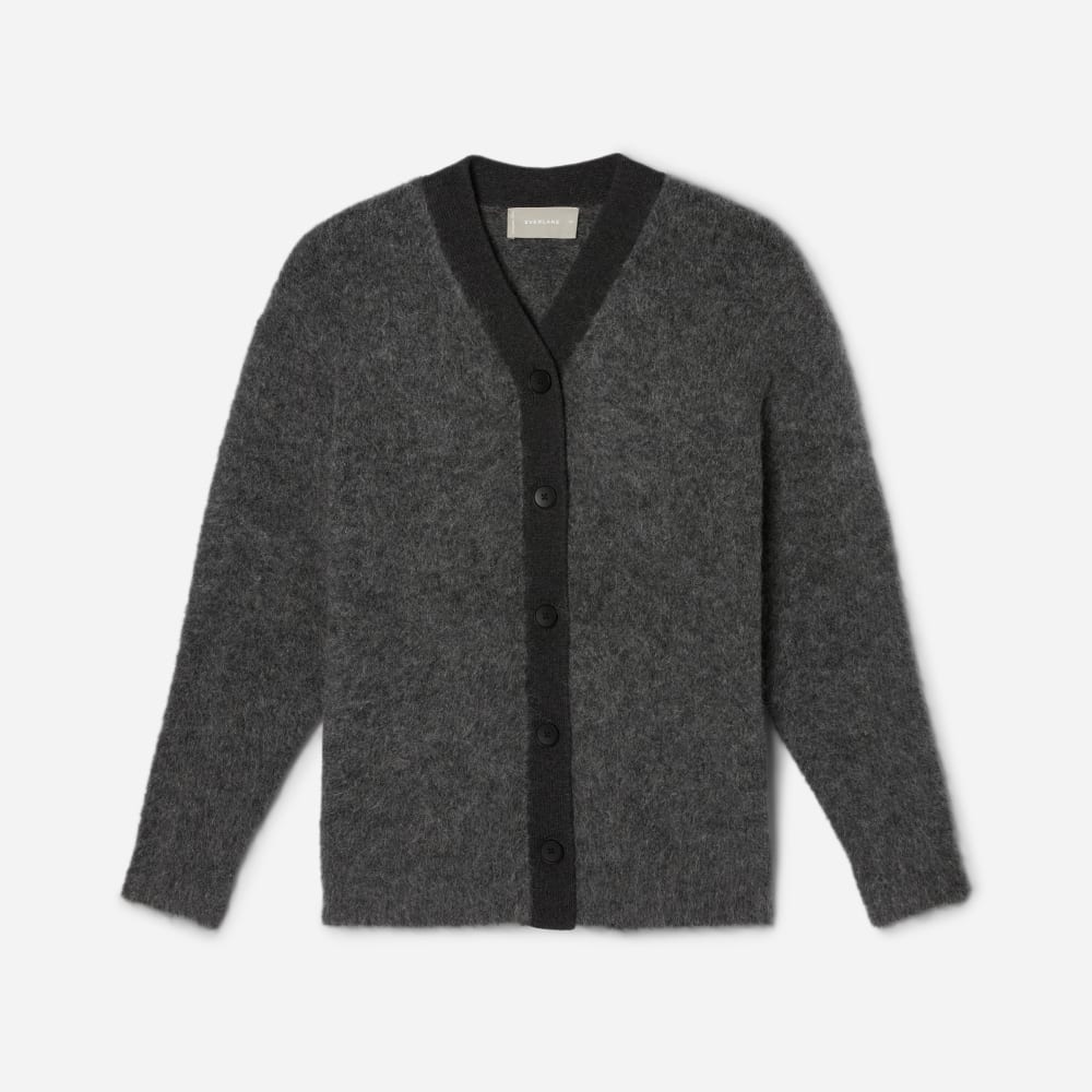 The SuperFuzz Alpaca Oversized Cardigan | Heathered Charcoal