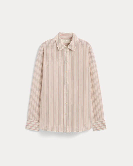 The Must-Have Shirt in Washable Silk | Bone / Dusky Rose