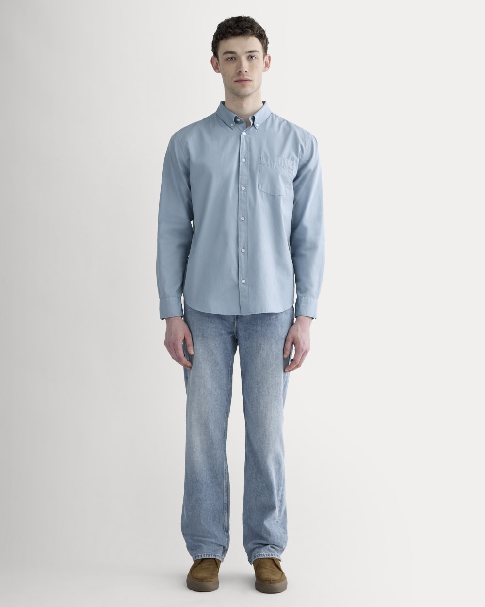 The Washed Poplin Shirt | Soft Blue