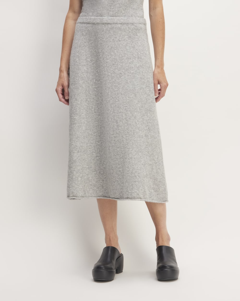 The Cozy-Stretch Skirt | Heathered Grey