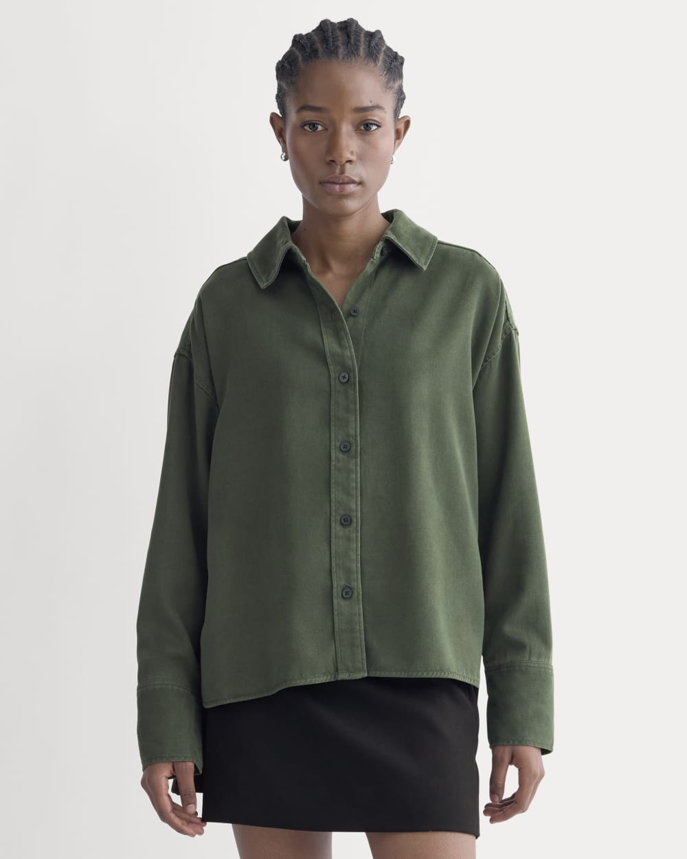 Boxy Shirt in Buttersoft | Dark Forest
