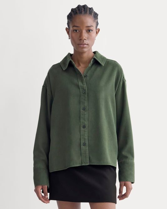 Boxy Shirt in Buttersoft | Dark Forest