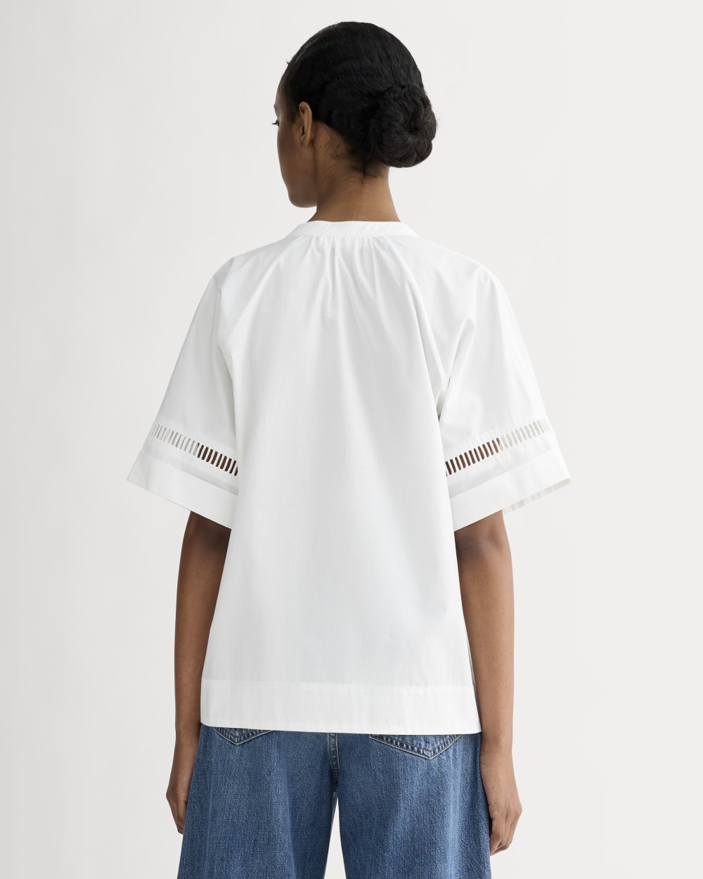 The Lace Trim Popover | White